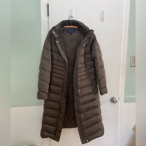 Lands' End Women's Down Puffer Coat - Olive